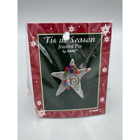 Ganz Tis The Season Christmas Jeweled Lapel Pin - Picture 1 of 8